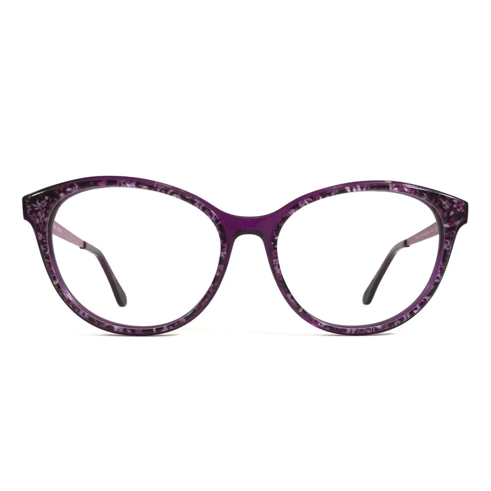 Draper James Eyeglasses Frames DJ5046 501 PLUM FLORAL Cat Eye Full Rim 54-16-140